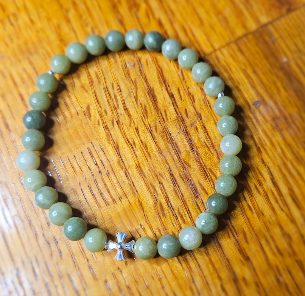 Green Jade Prayer Bracelet