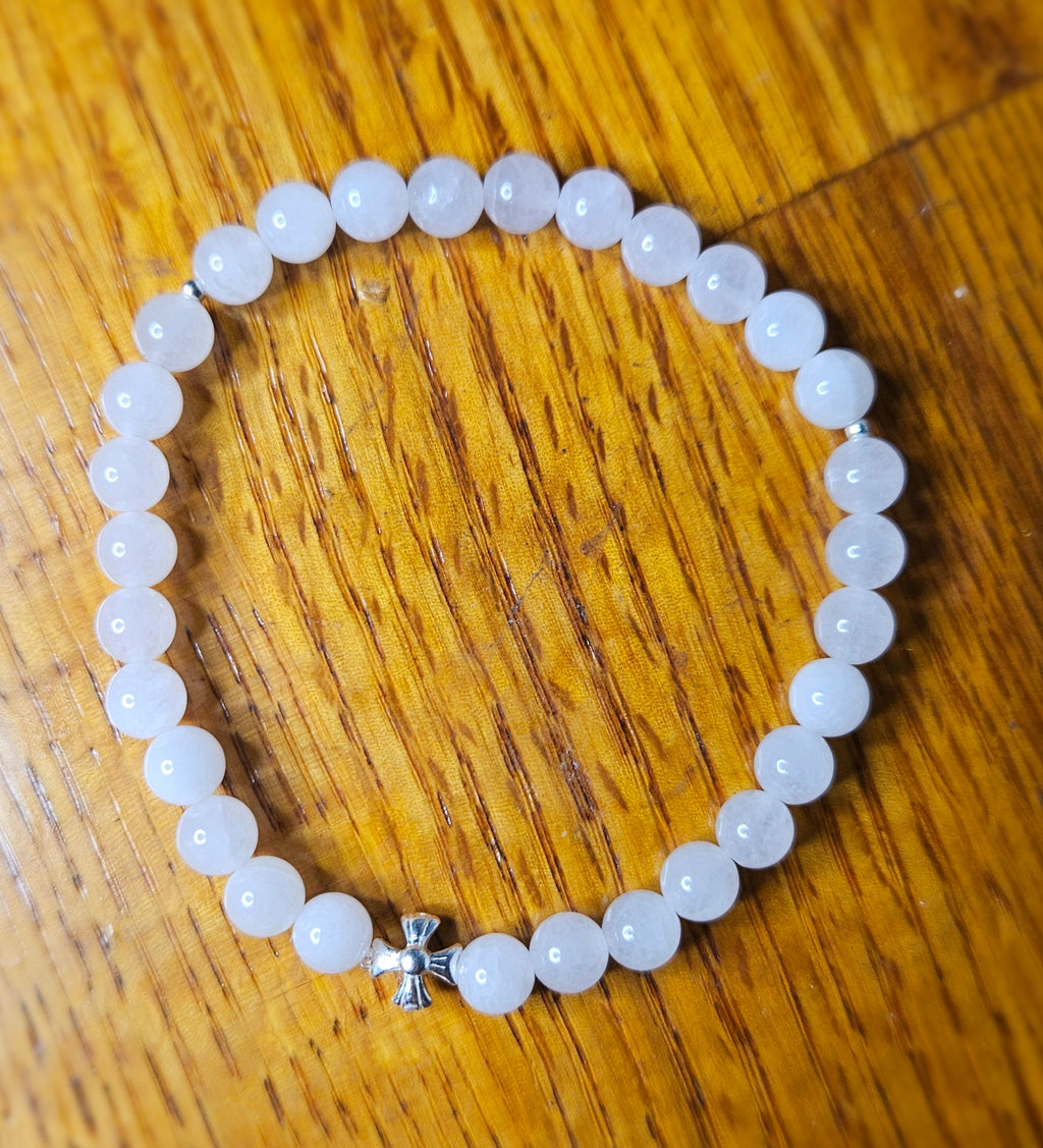 White Jade Prayer Bracelet
