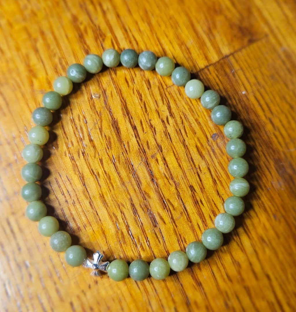 Green Jade Prayer Bracelet