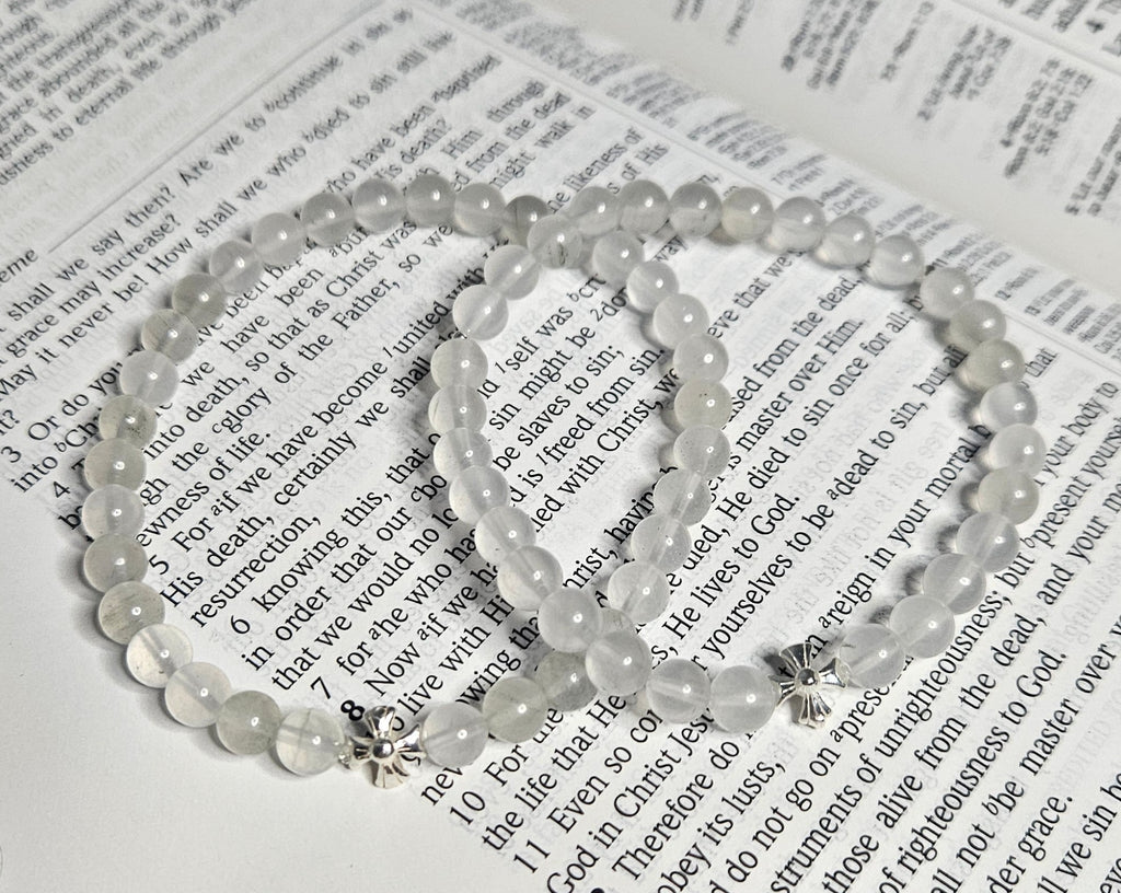 Milky Quartz Prayer Bracelet