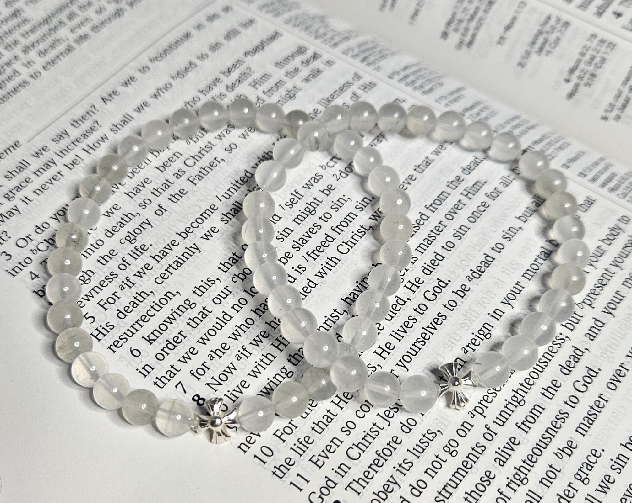 Milky Quartz Prayer Bracelet