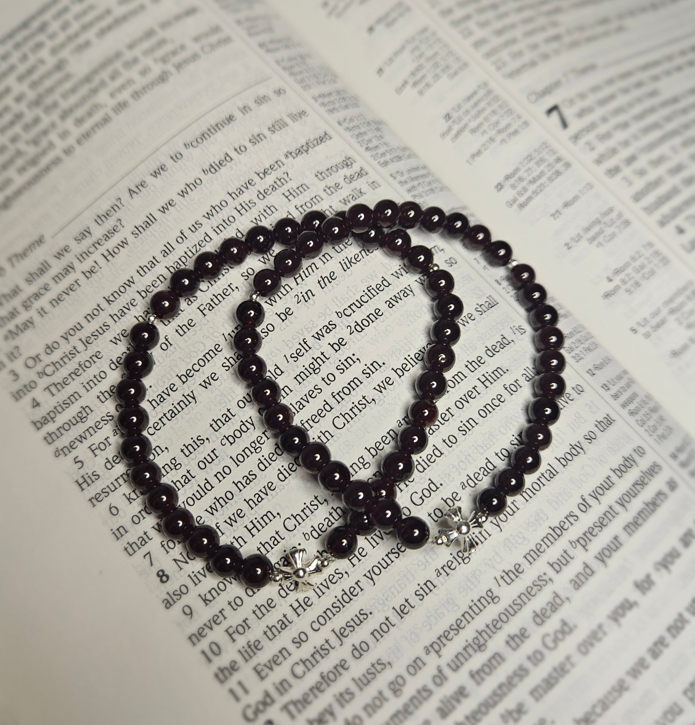 Black Banded Onyx Prayer Bracelet