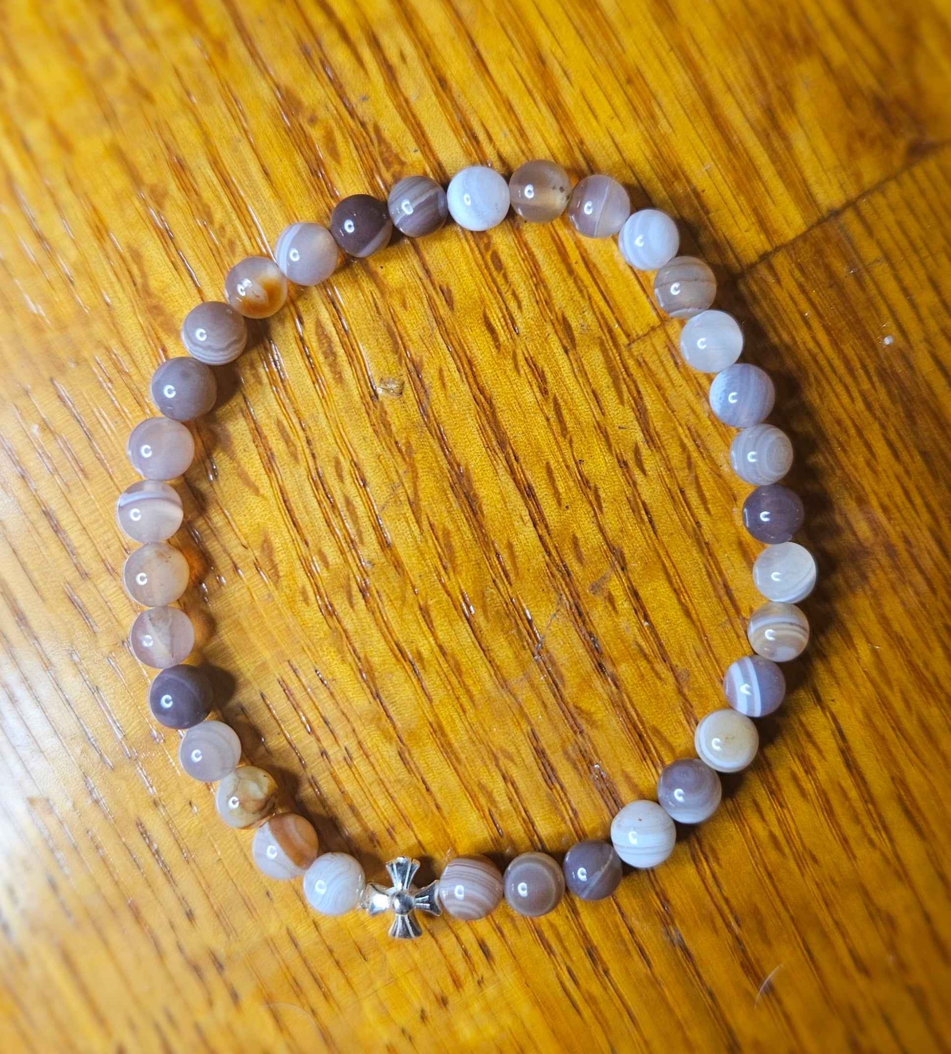 Botswana Agate Prayer bracelet