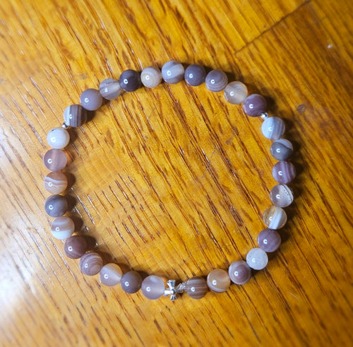Botswana Agate Prayer bracelet